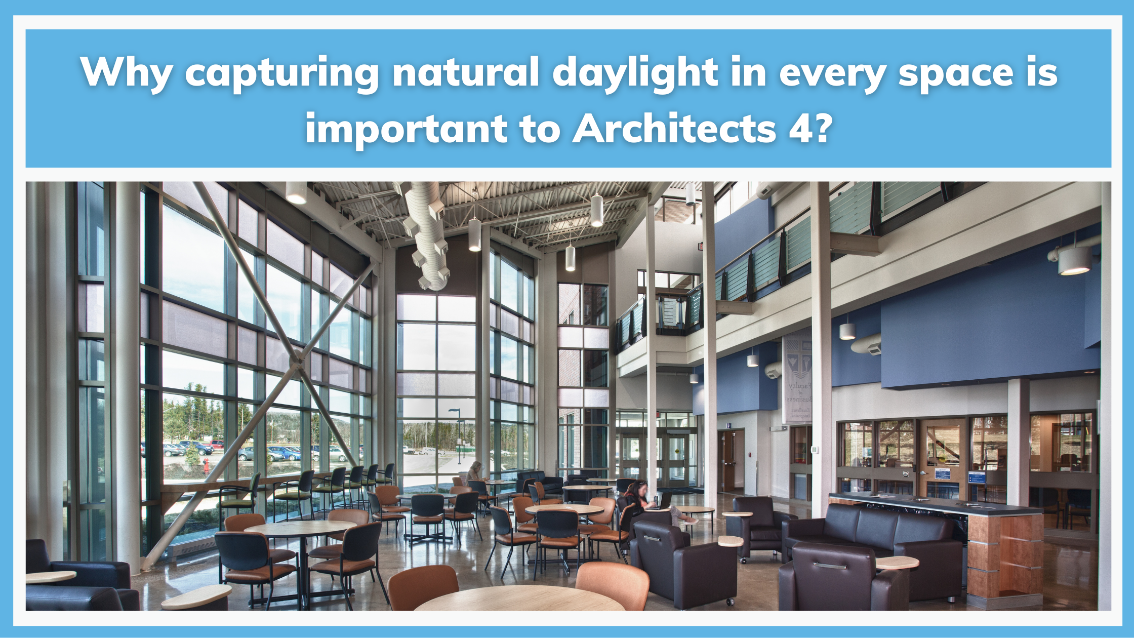 Why is it important to Architects 4 to capture daylight in every space?