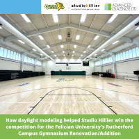 How daylight modeling helped Studio Hillier win the competition for the Felician University's Rutherford Campus Gymnasium Renovation/Addition.